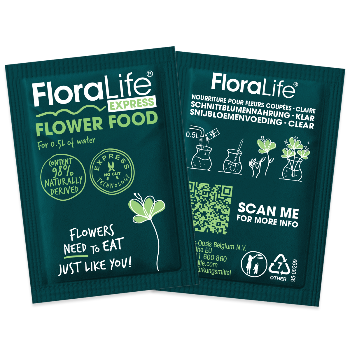 FloraLife - Paquetes de alimentos para flores cortadas
