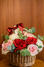 The notebook Basket mixed Flowers